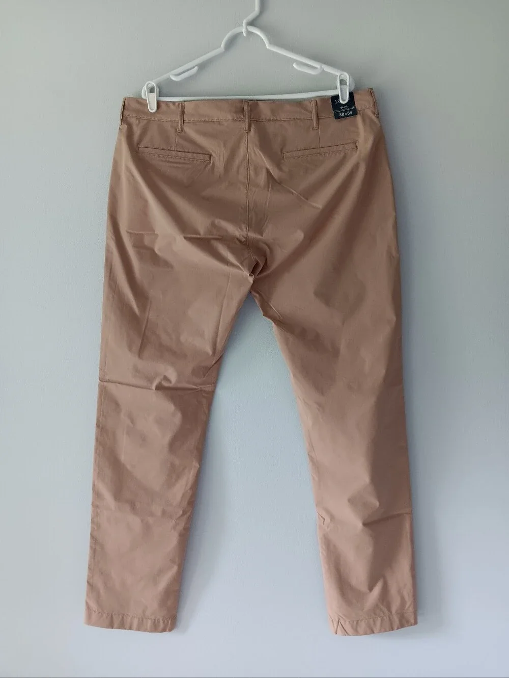 J. Crew Tech Flex Pant Performance Chinos Tapered Leg UPF 50+ Slim 38 x 34 Tan